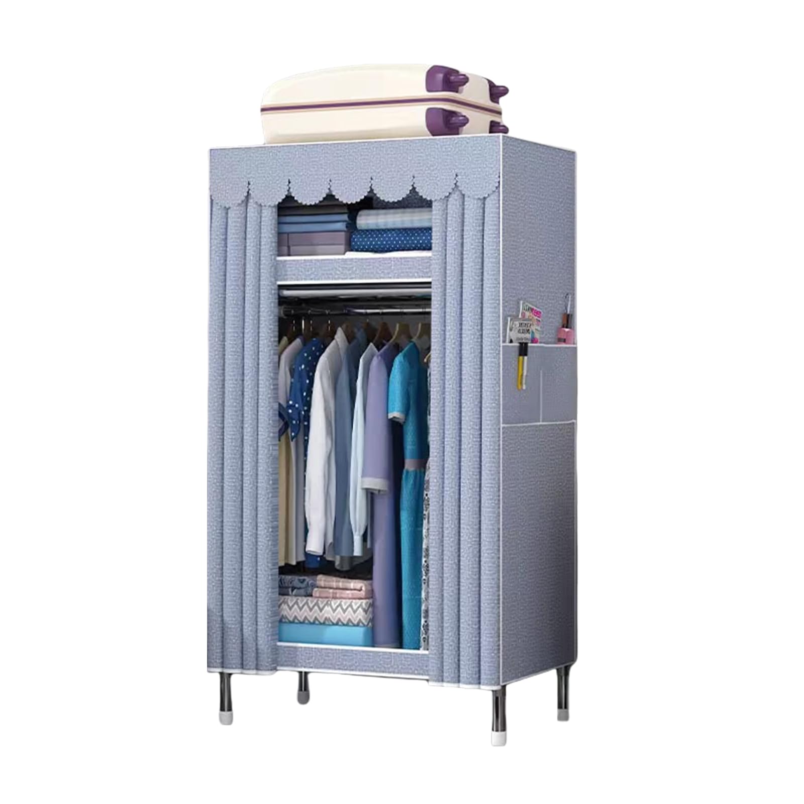 洋服棚 Amazon｜クローゼッ ワードローブ 衣類収納 洋服収納棚 - 組み立て簡単