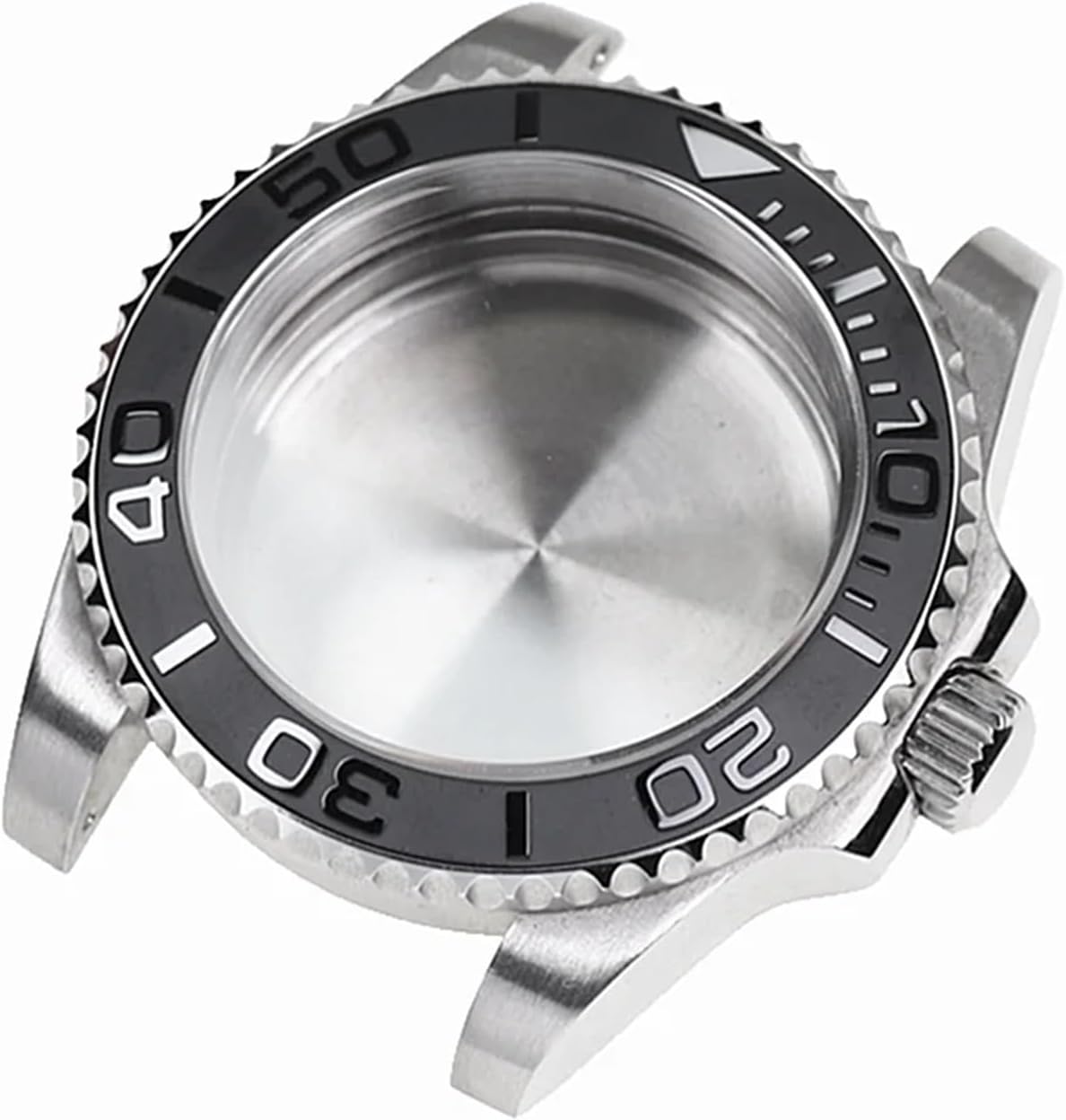 Silver Yacht Style Case With Sapphire Crystal Water Resistant Compatible For NH35 Nh36 Nh34 Automatic Movement