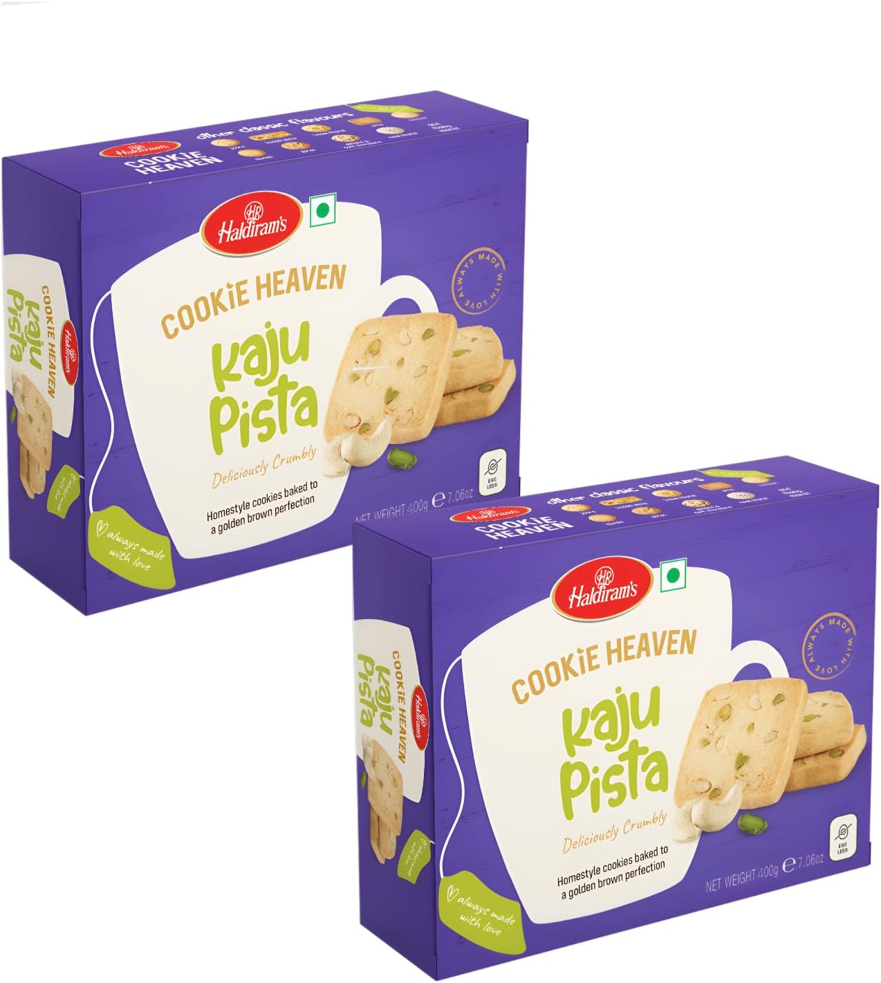 Haldiram's Kaju Pista Cookie 200g x 2 Tea Time Snacks Cashew Biscuits Tasty Healthy Snacks Healthy Cookies Biscuit Cookie Heaven Kaju Pist