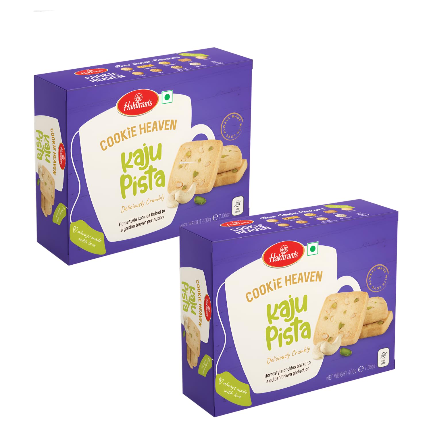 Haldiram's Kaju Pista Cookie 200g x 2 Tea Time Snacks Cashew Biscuits Tasty Healthy Snacks Healthy Cookies Biscuit Cookie Heaven Kaju Pist