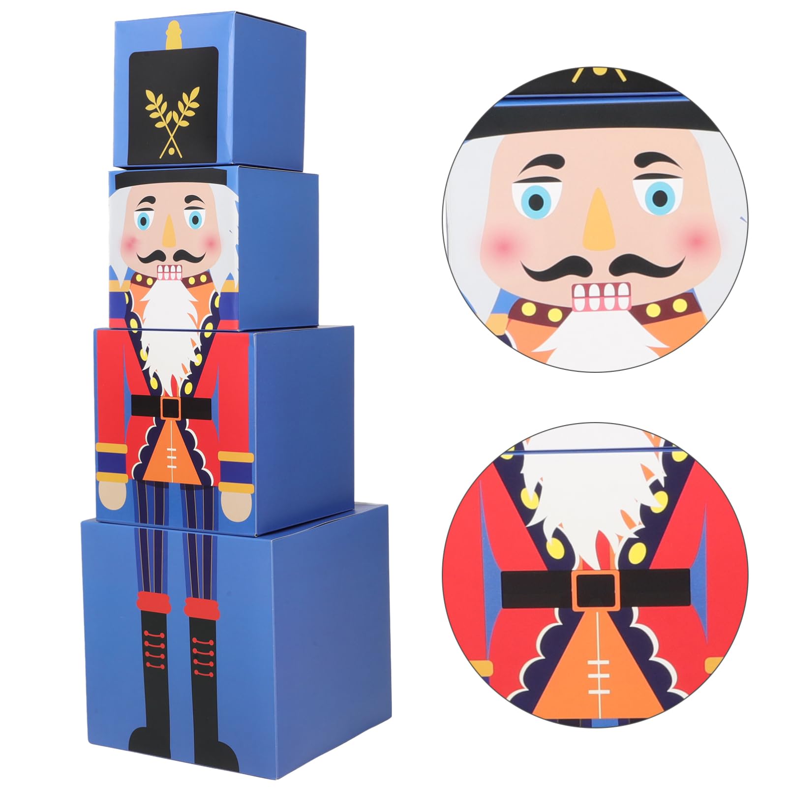 SOLUSTRE Scatole Regalo Per Feste Natalizie Decorative Impilabili Scatole Nidificanti Per Riporre Decorazioni Multifunzionali Per Usi