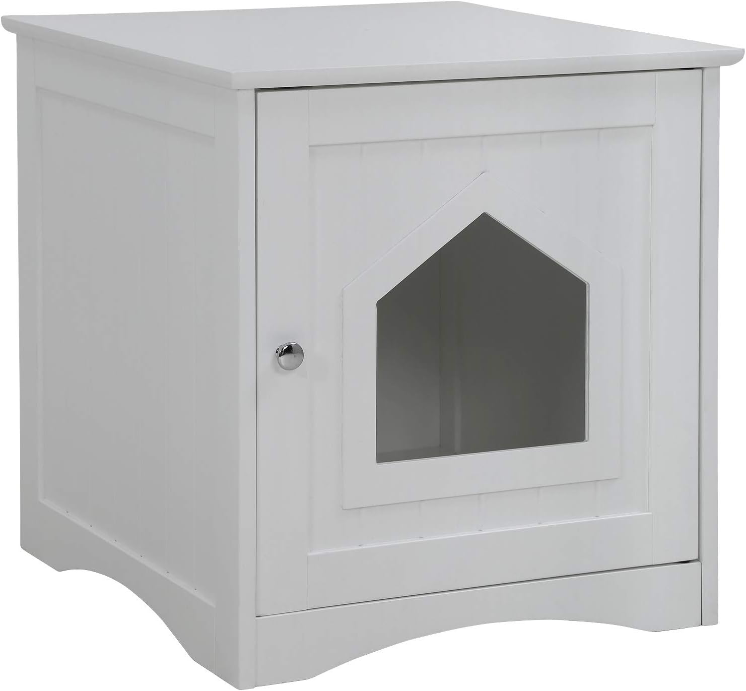 BestPet Cat Litter Box Enclosure Covered Litter Box Enclosed Cat House Condo Side Table Hidden Cat Washroom Litter Tray with Door…