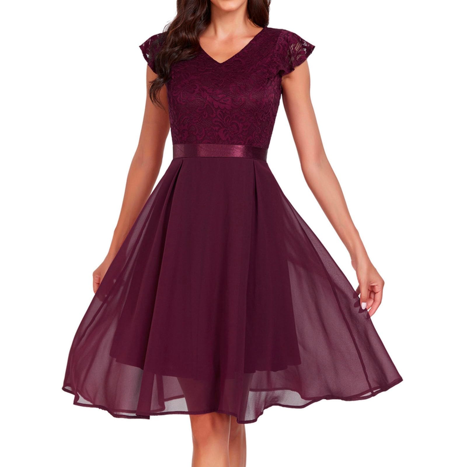 Robe de soirée mi-longue pour un mariage ou une cérémonie romantique - 6