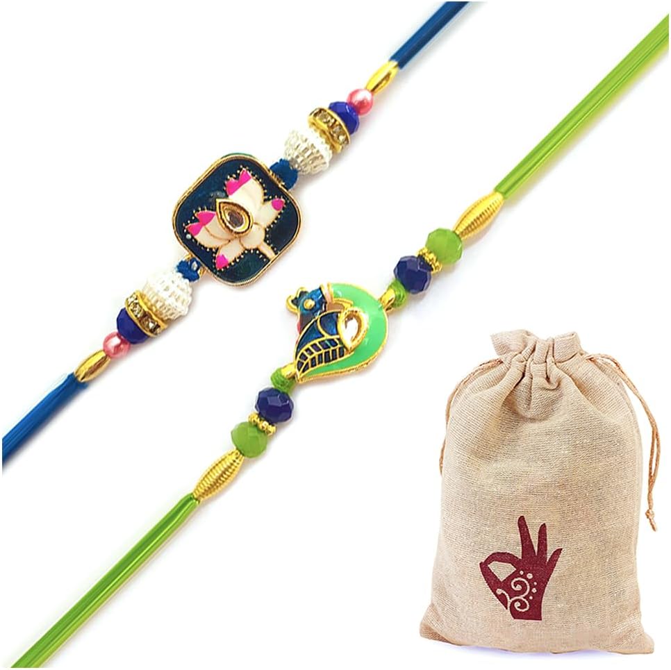 2 Piece Rakhi Combo