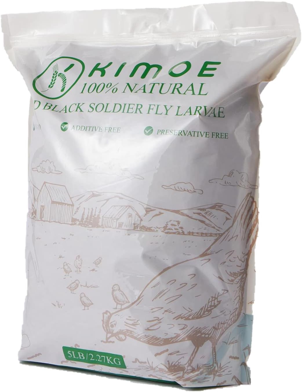 KIMOE Non-GMO Fly Larvae 5lbs for Wild Bird,Chicken More Calcium Than Dried Mealworms : Patio, Lawn & Garden