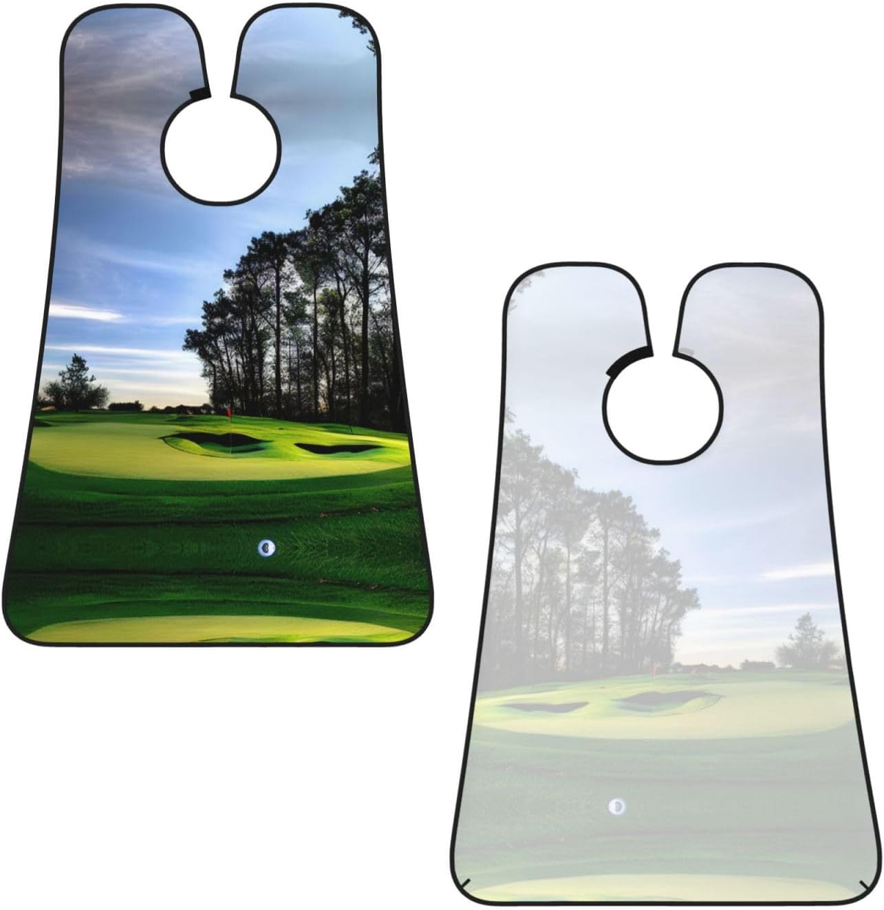 Golf Course And Tree Print Beard Bib Apron, Shaving Apron For Dad, Men'S Hair Catcher For Shaving Best Gifts For Dad