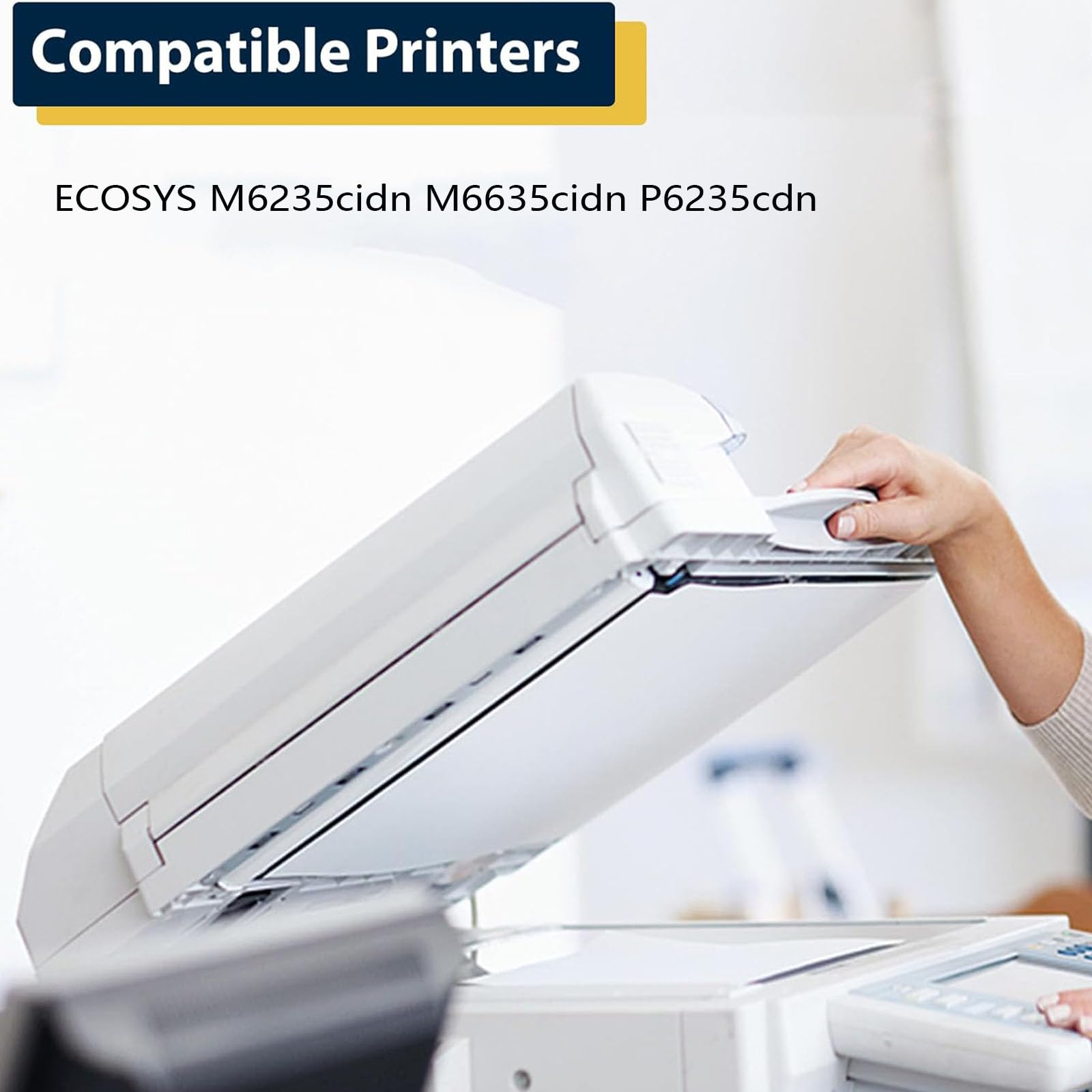 TK5280 Cartuccia Toner ad Alta Capacità per Kyocera TK5280 TK-5280K TK-5280C TK-5280Y TK-5280M Compatibile per Kyocera ECOSYS M6235cidn M6635cidn P6235cdn Stampanti,Black-1 Pack
