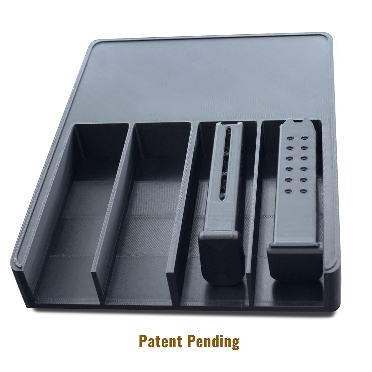 EZ Mag Cubby, Compact Pistol Magazine Organizer for Shelf, Nightstand, or Gun Safe, Magazine Rack, Bedside Gun Storage, Fits Most Handgun Magazines - 10 Pack