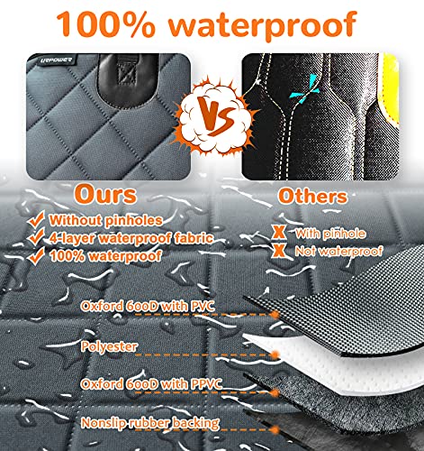 Image of URPOWER Dog Front Seat Cover for Cars, 100% Waterproof Nonslip Pet Car Seat Protector, Quilted & Durable Padded Dog Seat Covers for Cars, Trucks & SUVs