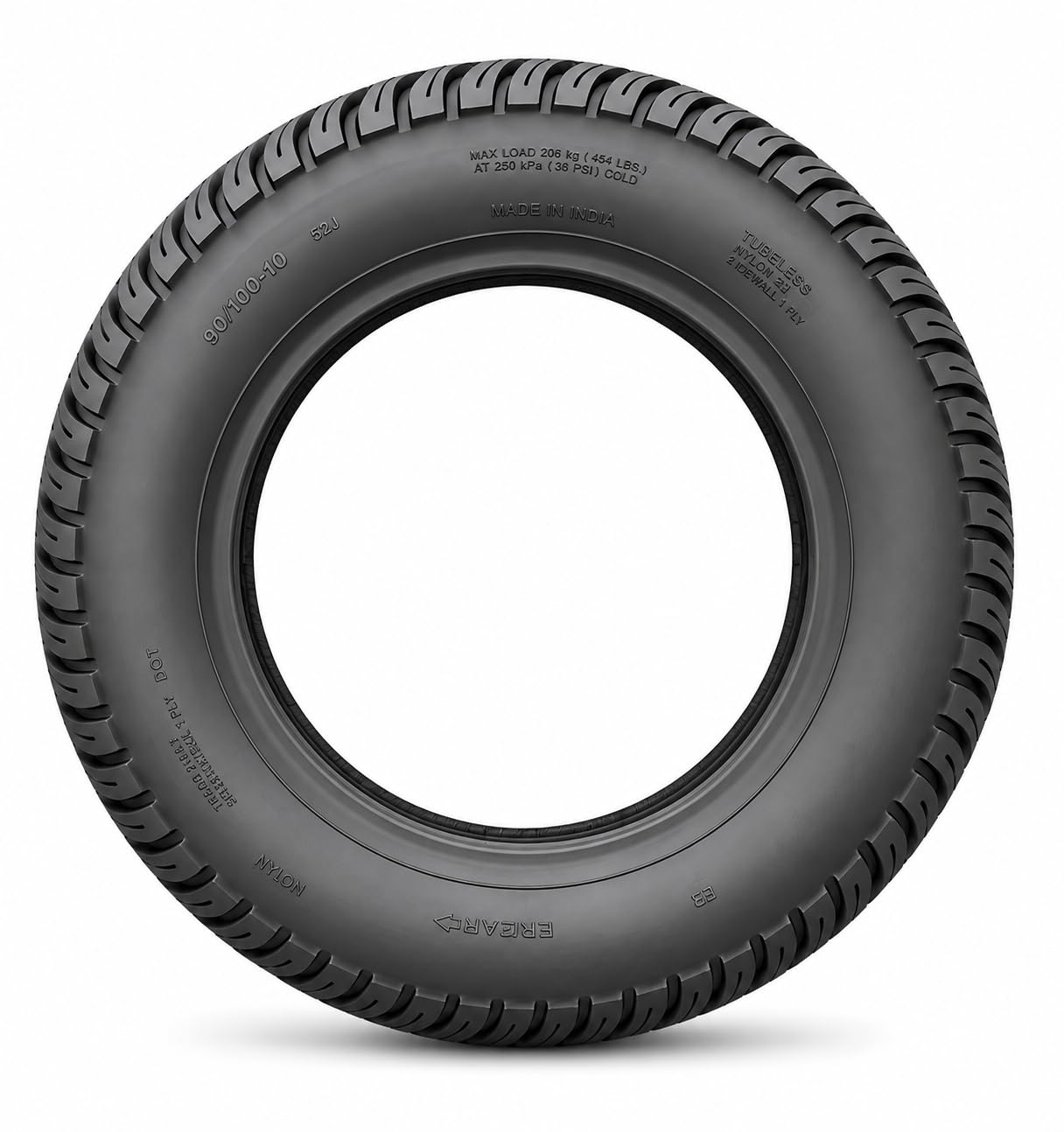 90/100-10 53J Tubeless Scooter Tyre for Front or Rear Wheel | All-Weather Tread Pattern | Compatible with Activa, Access, Jupiter, Pleasure & Other 10-Inch Rim Scooters-image-16