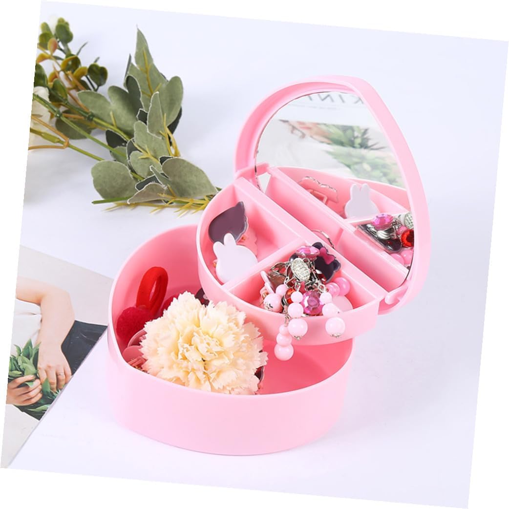 PRETYZOOM Plastic Holder Toy Accessories Storage 4pcs Boys and Girls Toy Box Storage Box Adornment Box in Pink Blue