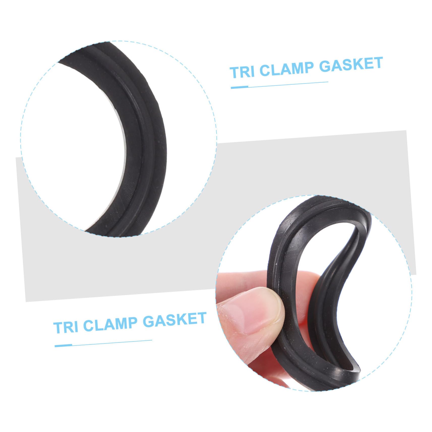 Ciieeo 5 Set Guarnizioni Per Clamp Per Attrezzature Sanitarie E Industriali Resistente E Corrosione Utilizzabile E Farmaceutici 5 Pezzi*5