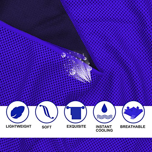 Cooling Towel 20 Pack (40"x12") Ice Towels, 160GSM Soft Breathable, Super Absorbent, Quick Cold Towel, for Bowling, Yoga, Travel, Camping, Golf, Football, Hiking, Outdoor Work - Image 5