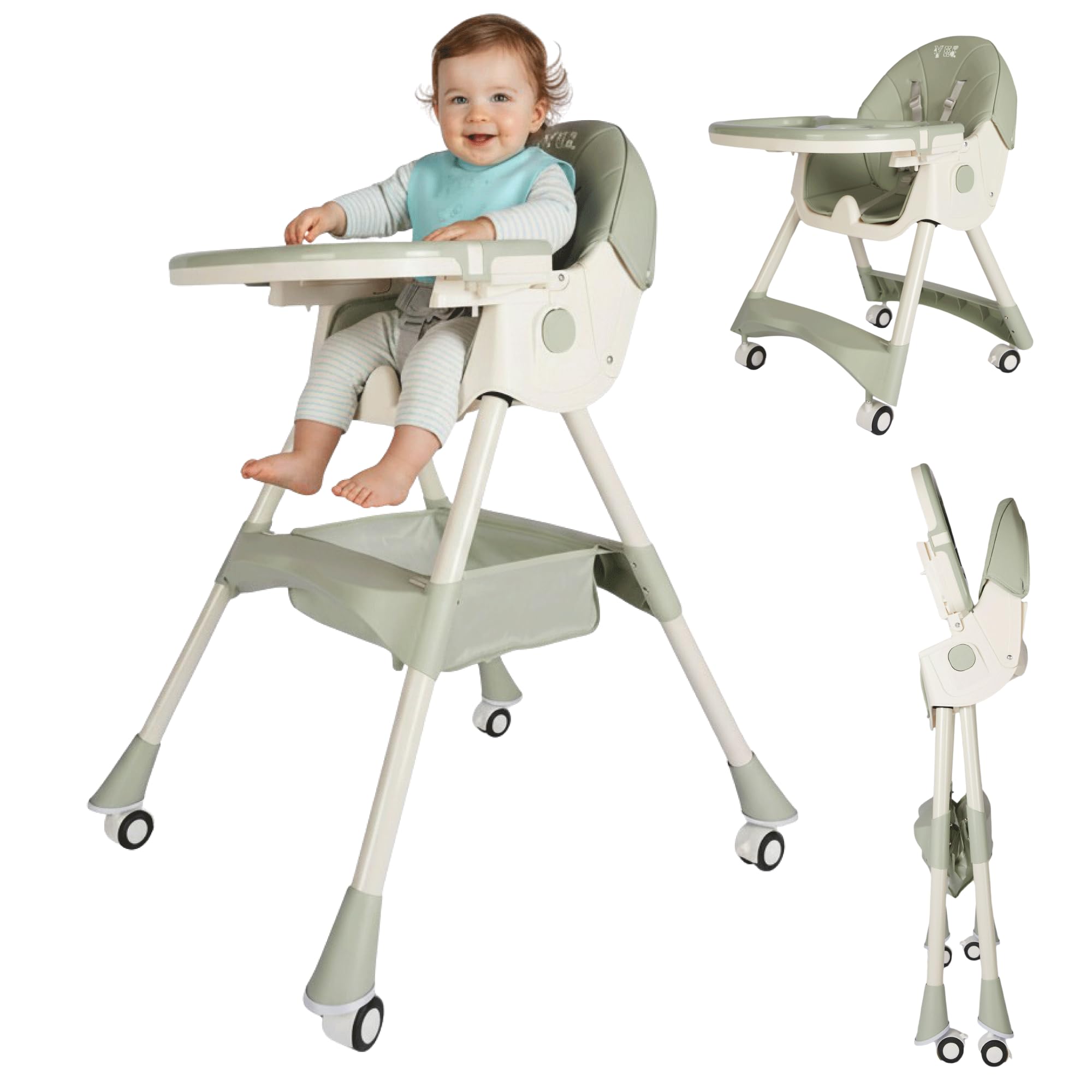 YEI Silla Alta Bebé Ajustable 6 en 1 Verde