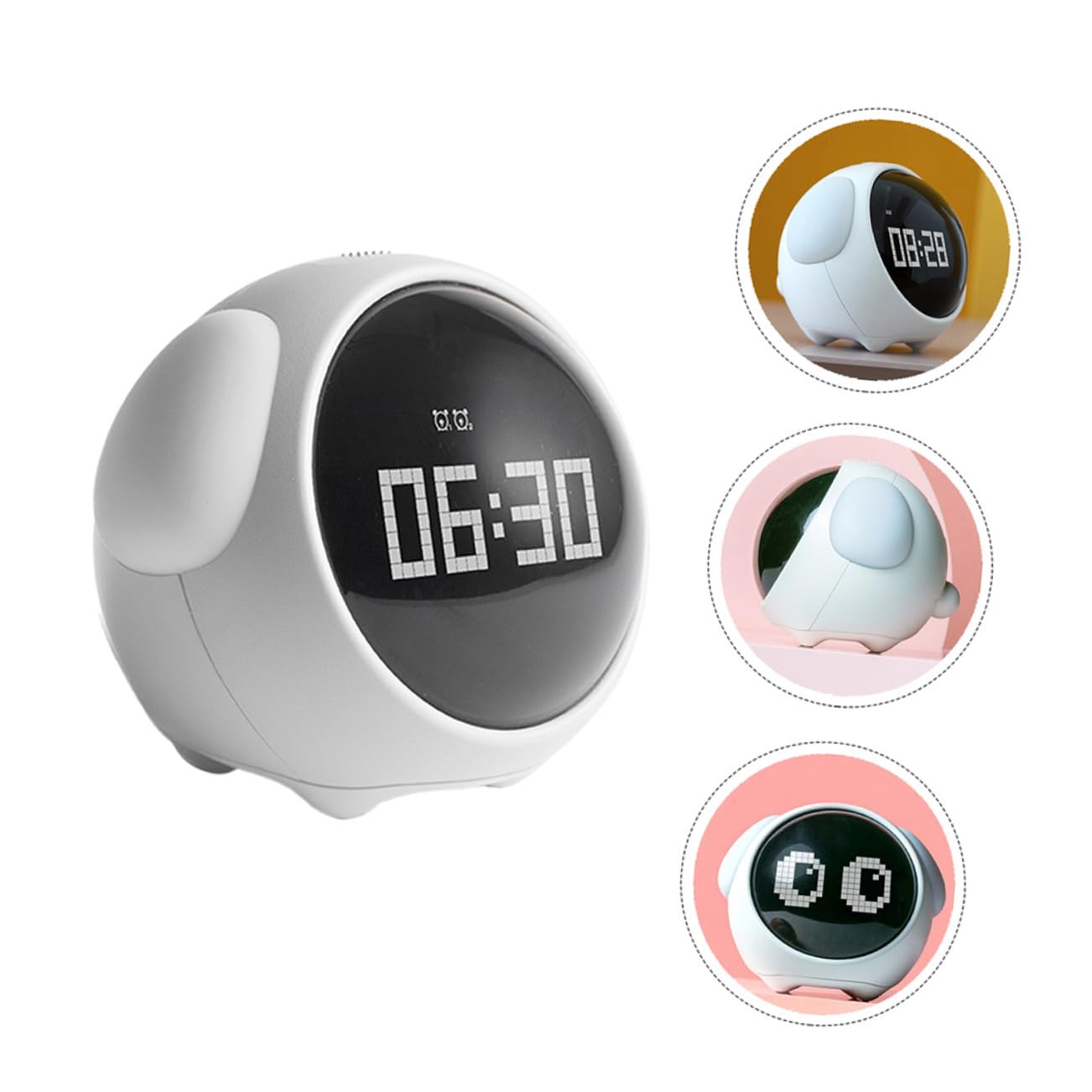 Mobestech Reloj Despertador Luminoso Digital Expresión Despertador Led para Habitación Infantil Reloj Inteligente Alarma