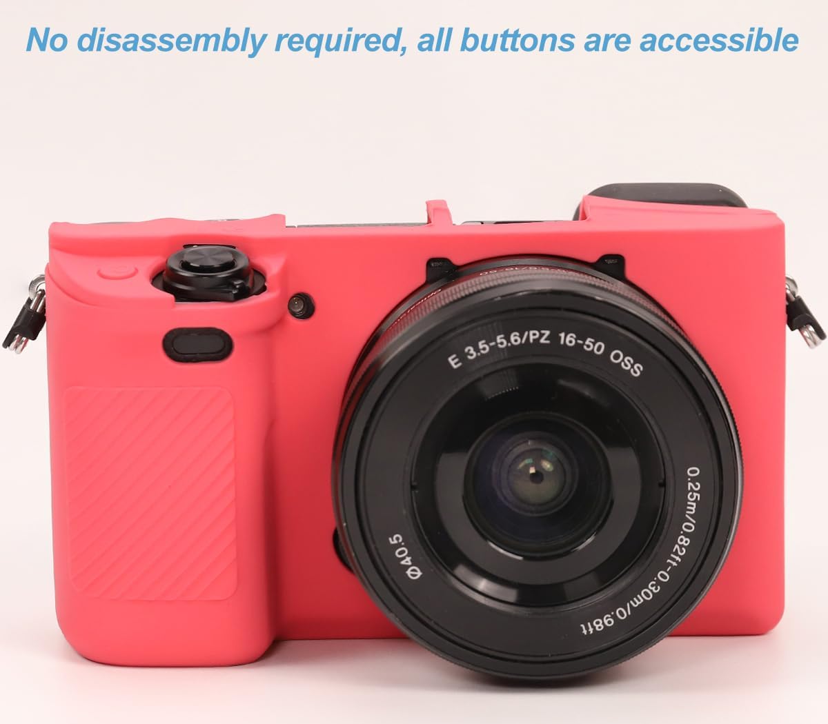 Pocoukate Case for Sony Alpha A6400, A6300, Camera, Soft Silicone Protective Cover Skin with Screen Protector Accessories for Sony Alpha A6400 / 6300 Digital Camera Silicone Case - Rose image 4