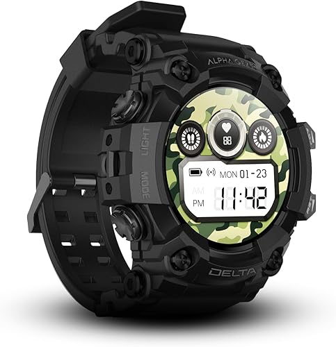 Miniatura 5 de ALPHAGEAR Delta - Reloj inteligente militar para hombre, reloj inteligente militar, reloj deportivo con pantalla HD de 1.45 pulgadas, batería de 14