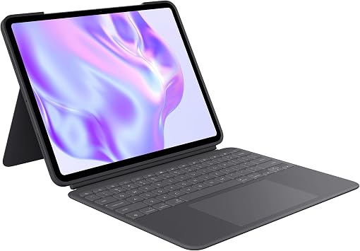 Logitech Combo Touch iPad Pro 13-inch M4 Keyboard Case - Detachable Backlit Keyboard, Kickstand, Multi-use Mode, Smart Connector, Graphite.