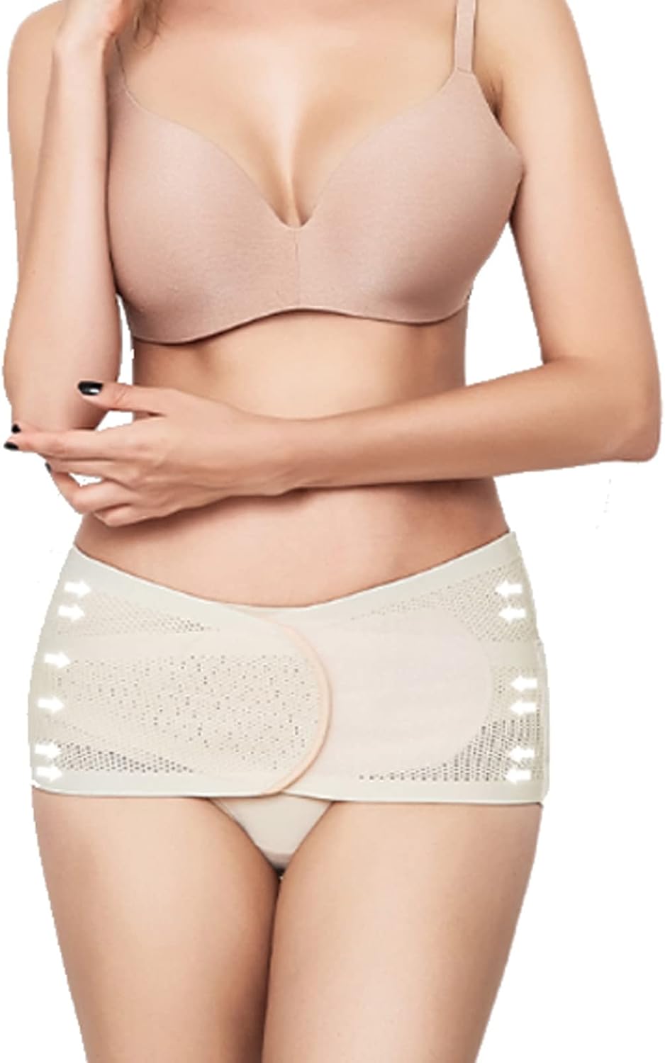 Pelvic Posture Correcting Belt Support Band Women Maternity Postpartum Compression Adjustable Belt Sacroiliac Hip Waist Relieve Pain in The Abdomen Back Butto,Flesh-XL
