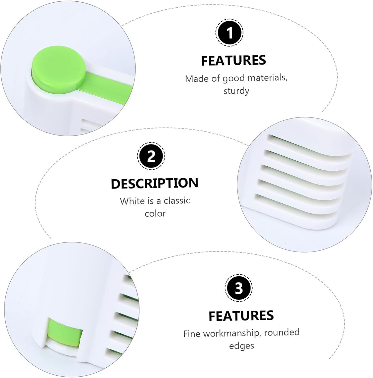 2pcs Bread and Cake Slicer Food-grade Toast Cutter for Even Slicing Space-saving Kitchen Gadget for Bread Bagels and Sandwiches Green