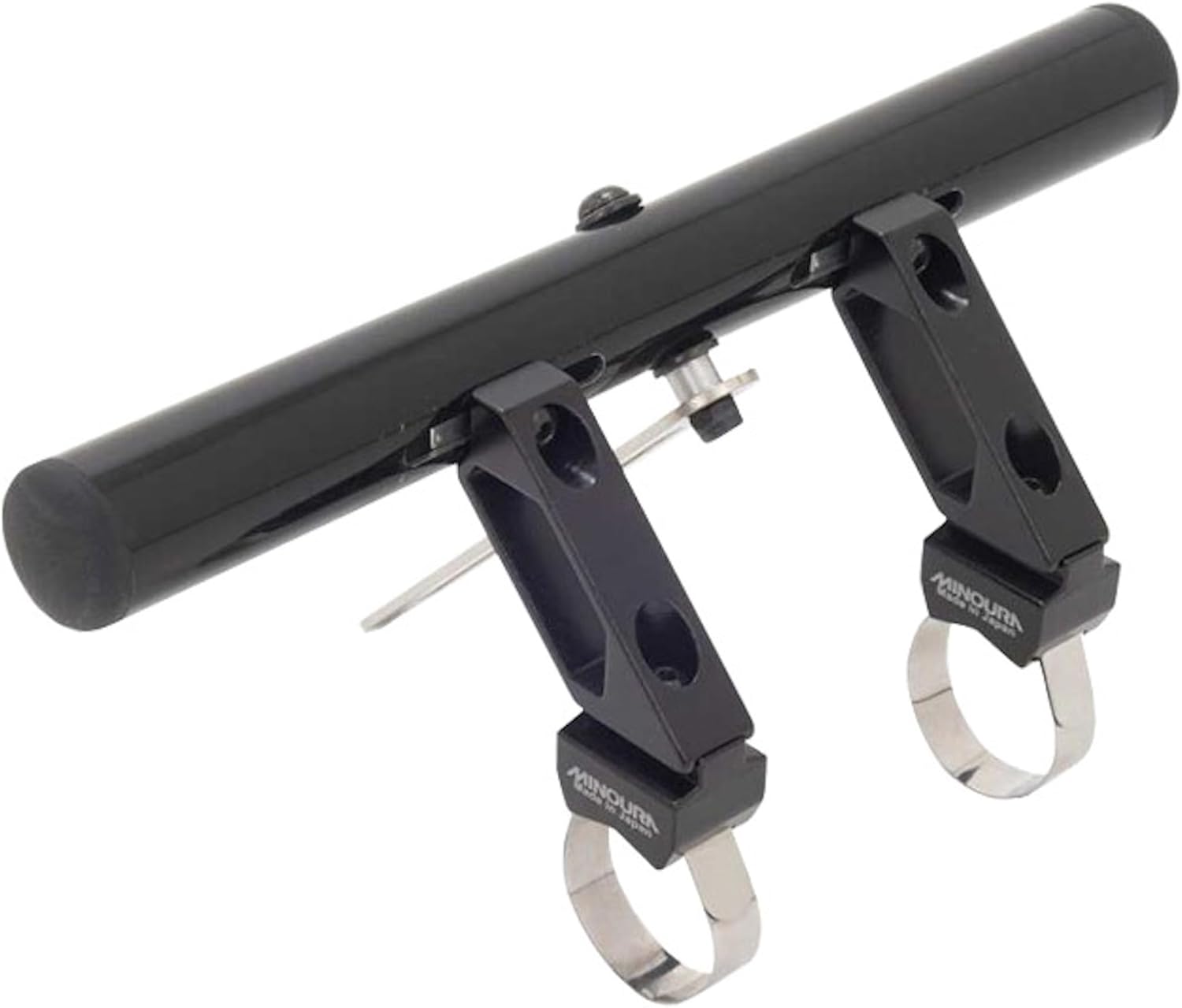 Minoura TSG-23EBW All-in-One Aluminum Bike Computer Mount with Universal Clamp, Accessory Holder & EB-Band for Front Bag & Devices