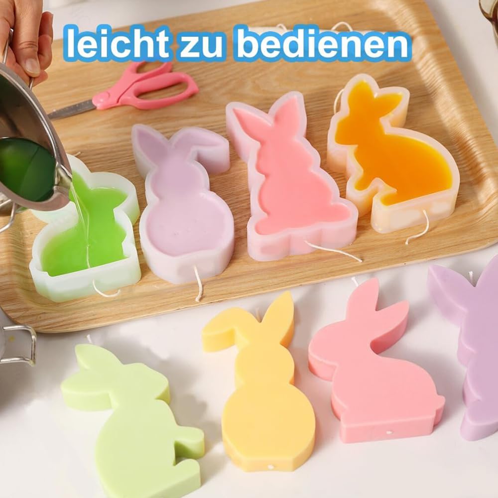 Stampini Silicone Coniglietti Pasqua - 2 Pezzi Per Cioccolatini, Candele E Saponi Fai Da Te - Foto 6