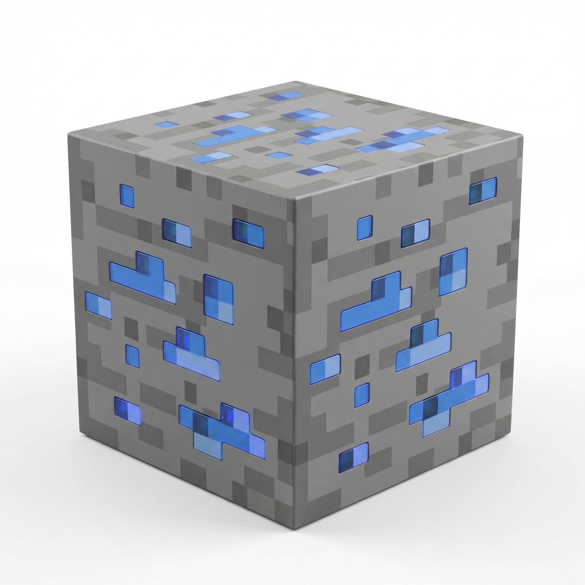 Lampada LED Cubo Diamante Miner - Luce Notturna Rossa per Gamer- Design Energia a Blocchi per Cameretta e Postazione Gaming - Idea Regalo Appassionati Videogiochi(DIAMOND) - 3