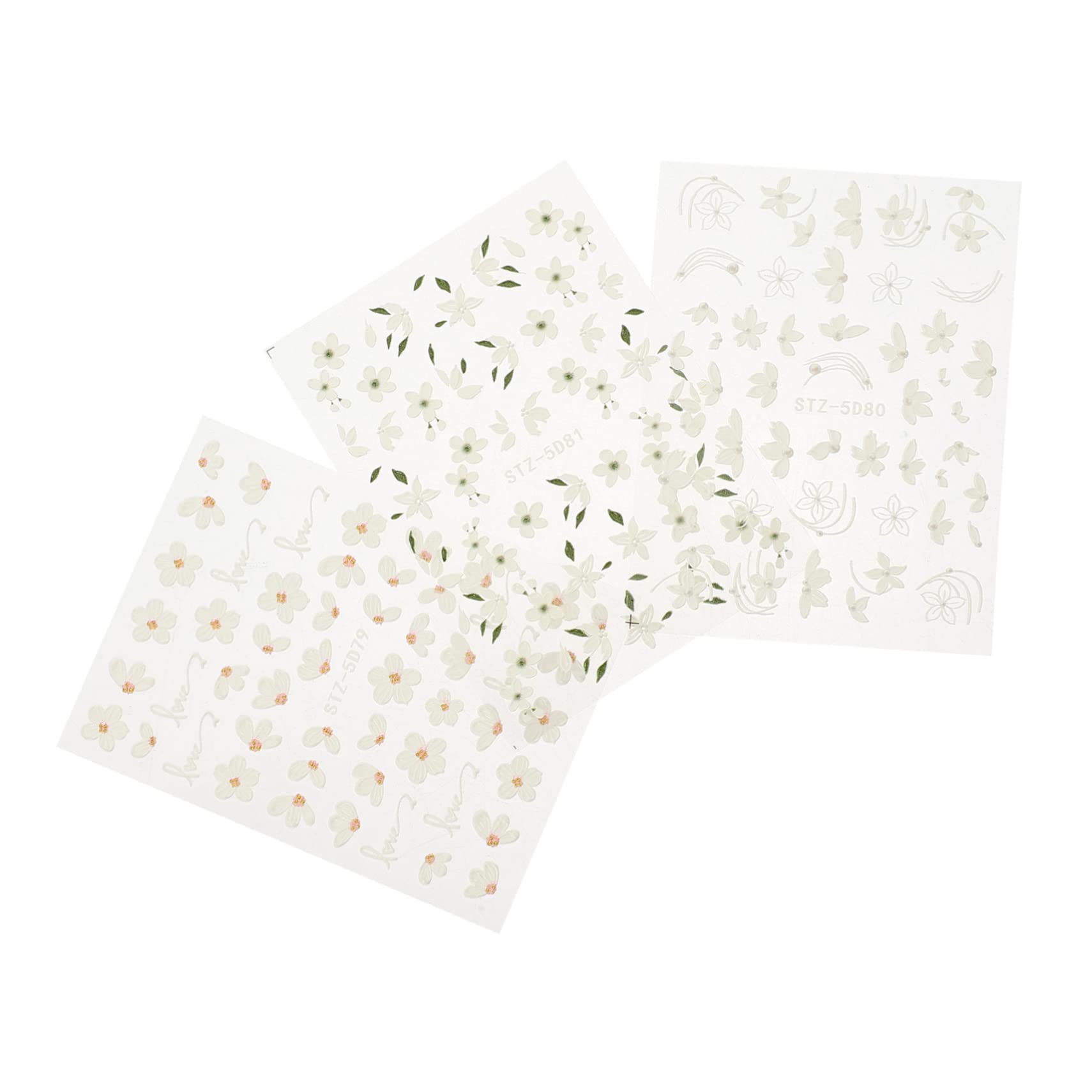 4 Set Adesivi Per Unghie Con Design Decorazioni Per Nail Art Per Donne E Ragazze Adesivi Autoadesivi Per Manicure Creativa E Personalizzata Per Domestico E Estetici 3 Fogli * 4