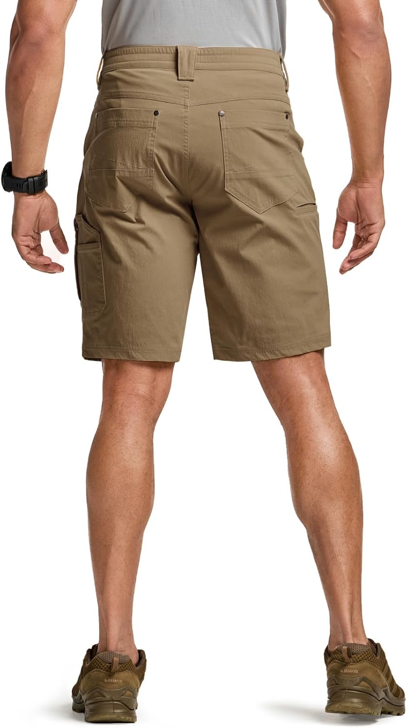 CQR Men's Stretch Utility Shorts, Lightweight Quick Dry Casual Shorts, Hiking Golf Cargo Shorts with Zipper Pockets - Image 9