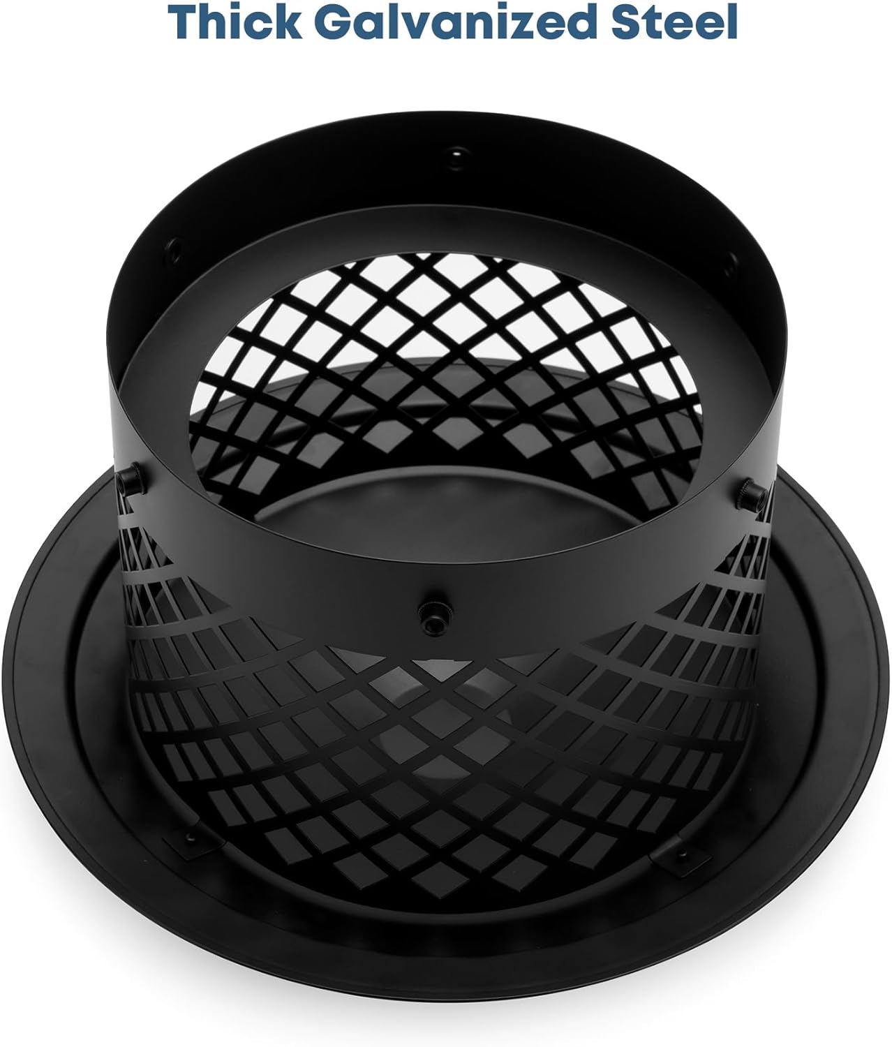 Stanbroil 8" Chimney Cap, Fireplace Round Chimney Cover for Outside Adjustable Bottom to Fit Existing Clay Flue Tile Sizes, Chimney Flue Rain Caps