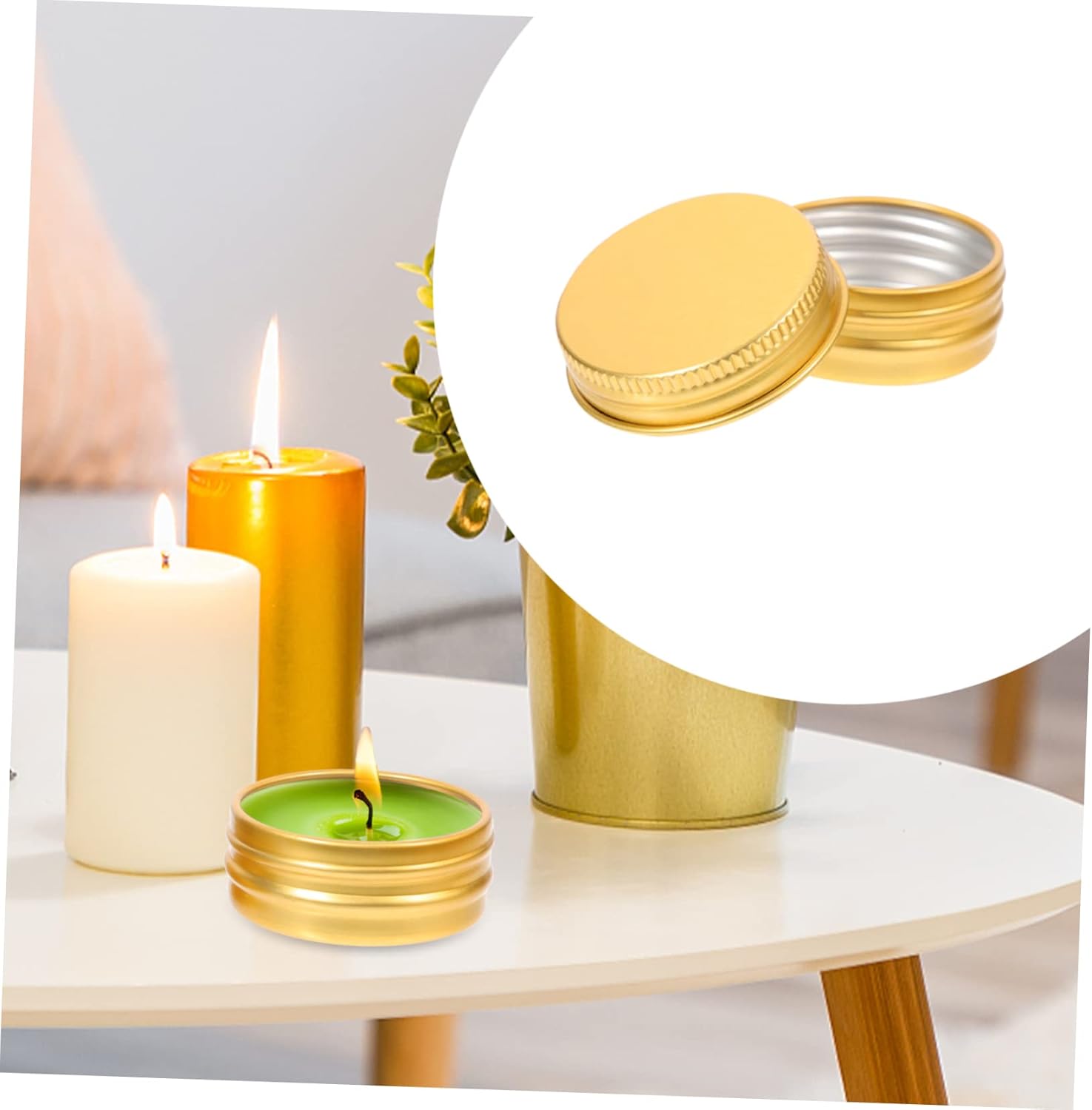 72pcs Small Metal Tins Screw Lid Round Aluminum Containers for Candle Making Cosmetic Storage and Craft Supplies Versatile Empty Jars Finish