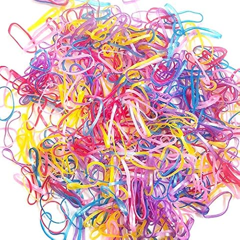 1000 Stück Elastische Haargummis, Mini Haare Gummibänder, Weiche Elastische Flechtbänder, Haar Bänder Klein Gummiring für Kinderhaar, Zöpfe Cover
