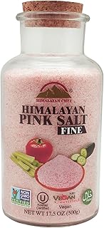 Himalayan Chef, Pink Salt wCork oz Non GMO, Fine (Wide Mouth Jar w/ Cork), 17.5 Ounce