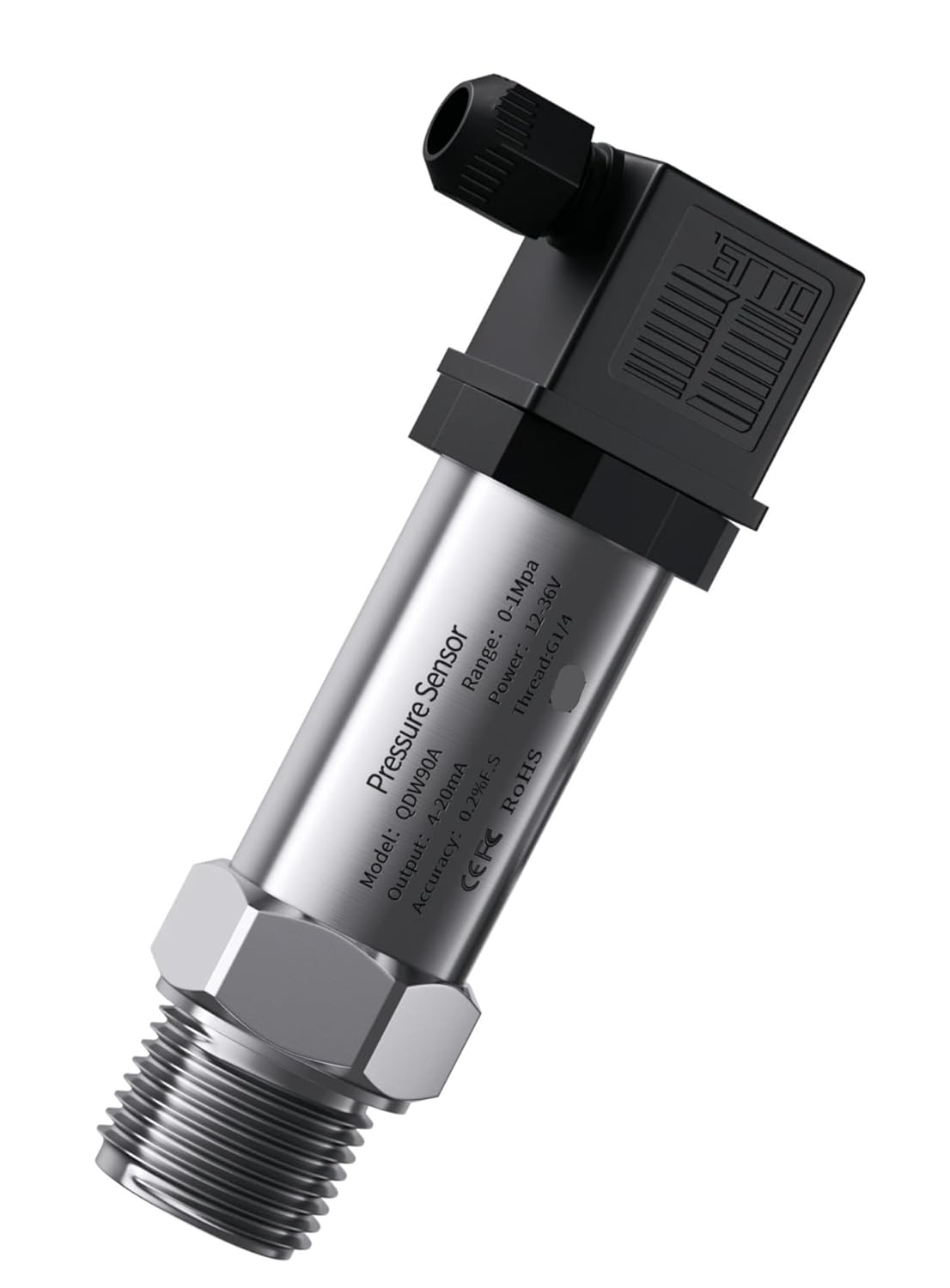 G1/4 Hydraulic Pressure Transmitter 4-20mA RS485 0-10V 0-5V 1-5V 0.5-4.5V 0-3.3V Output Sensor 0-100bar 0-600bar(0-300bar)