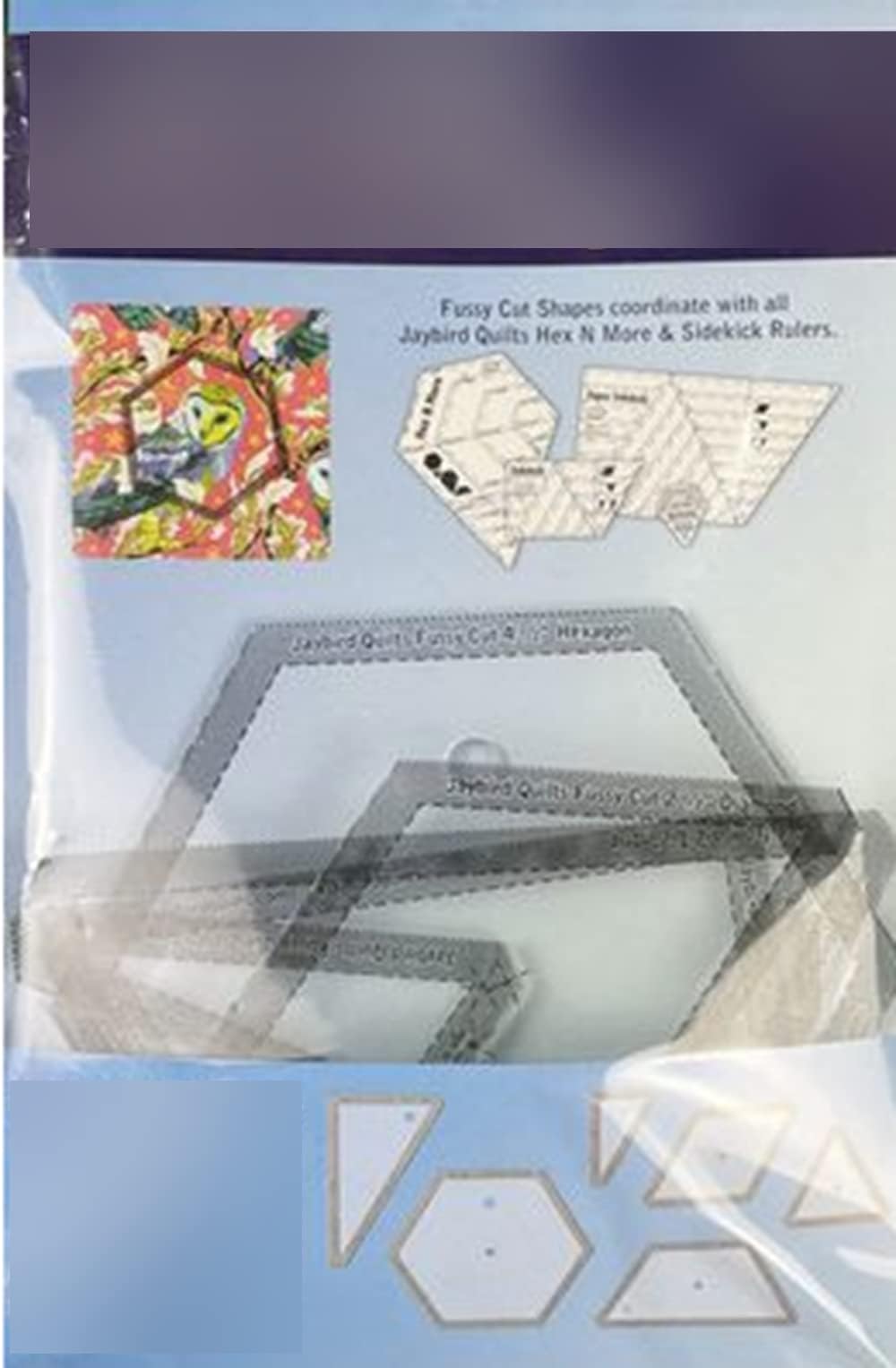 Jaybird QuiltsFussy Cut Shapes Pattern, Gray