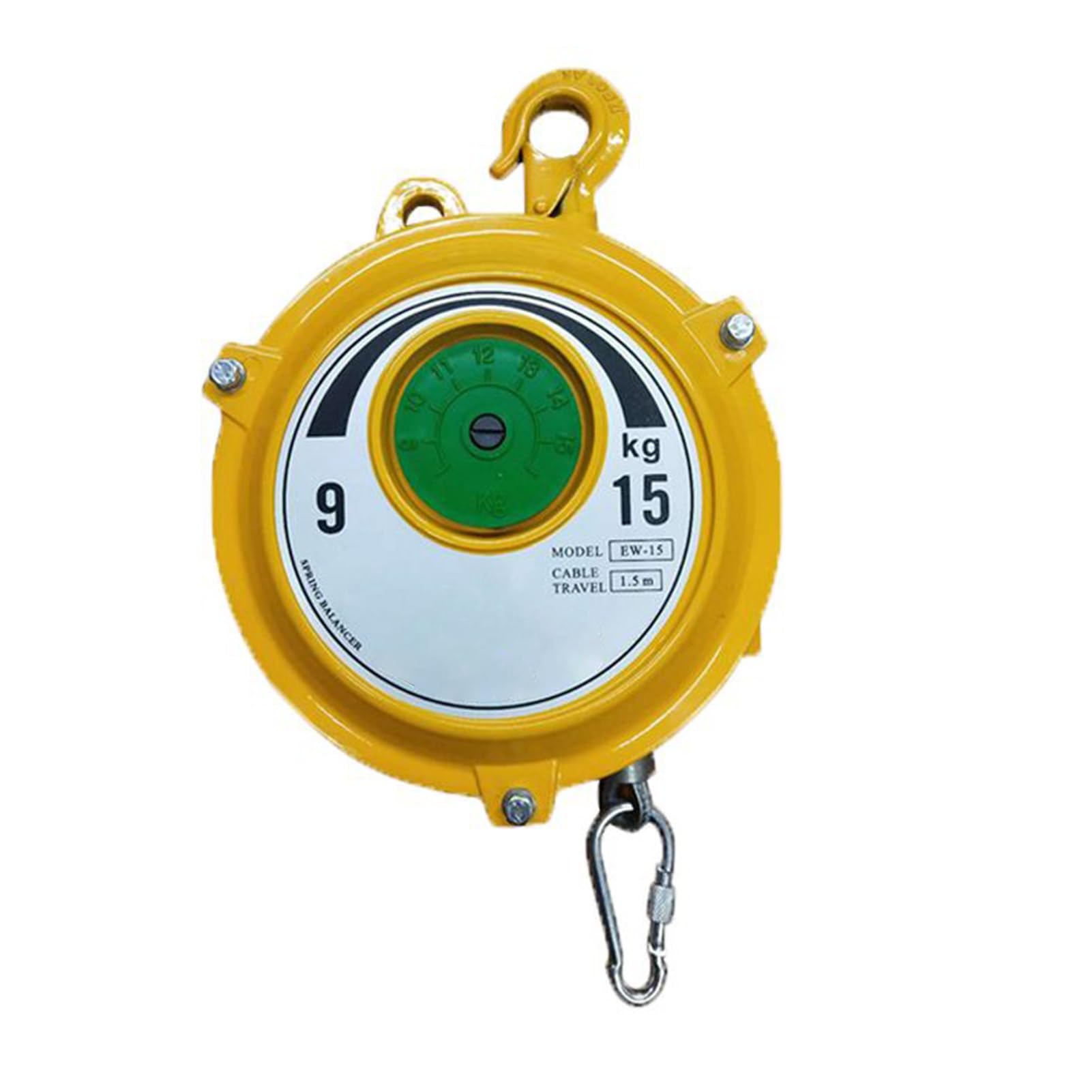 1pc Spring Balancer - Retractable Tool Hanging System with 1.5M Wire Rope for Workshop and Automotive Use(9-15kg)