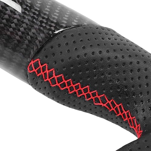 Miniatura 5 de KIMISS Compatible con volante perforado de fibra de carbono, volante de coche LED, 370z 2009-2020