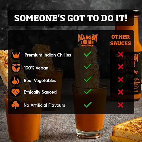 Miniatura 6 de NAAGIN Salsa picante india  The Original (8.11 oz, 8.11 oz)  Salsa picante clásica y dulce  picante medio  Mejora instantánea de sabor  100% vegana