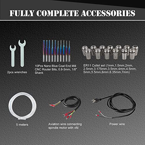 Zhong Hua Jiang Kits de Motor de Eixo Cnc, 110V 1.5Kw 65Mm Motor de Eixo Refrigerado A Água Motor Cn