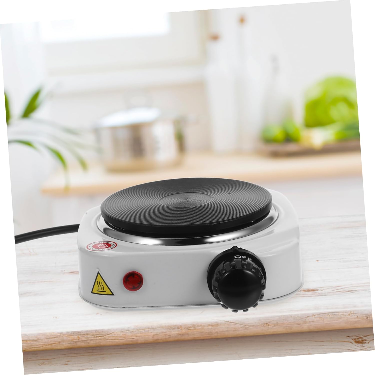 Sosoport 110V Mini Electric Hot Plate with Adjustable Temperature Control Stove for Cooking Versatile Level Burner for Home Tea Brewing US Plug