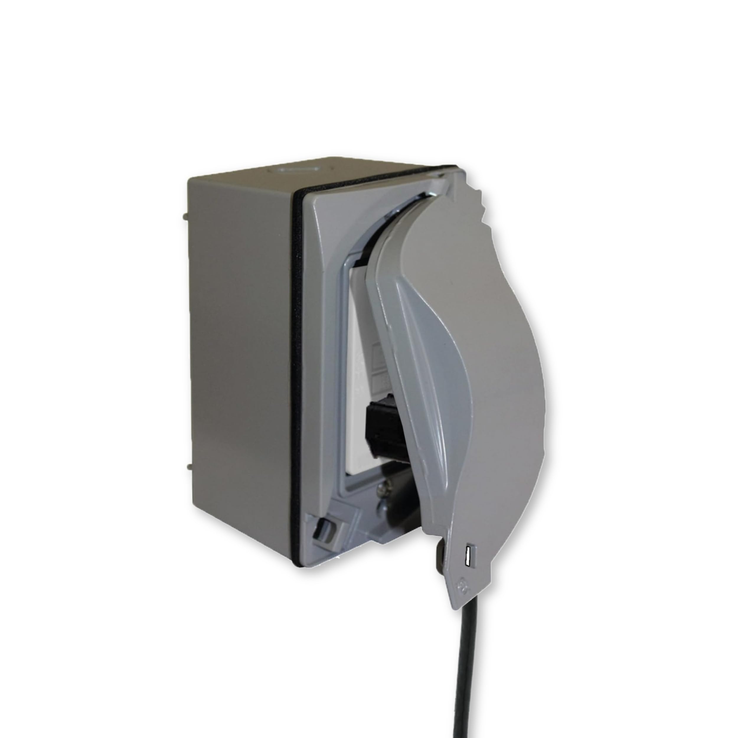 Sigma eléctrica 16449 Kit de caja rectangular, Cover y GFCI receptáculo, gris