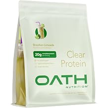 Oath Nutrition Clear Whey Isolate Protein Powder, Brazilian Limeade, 20g Complete Protein per Serving, No Added Sugar, Grass-Fed, 18 Servings