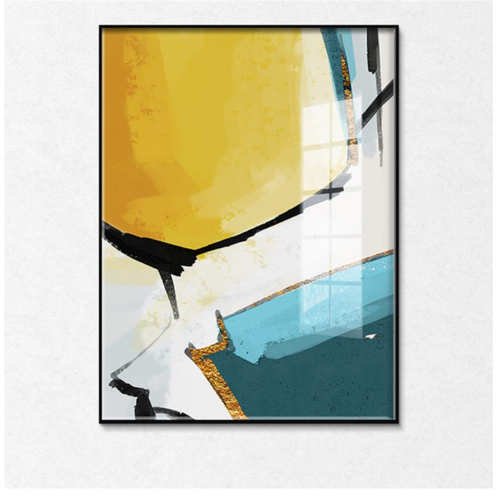 Nórdico pintado a mano block line arte de la pared lienzo pintura impresiones carteles de colores abstractos para sala de estar impresión moderna en lienzo-50x70cm sin marco