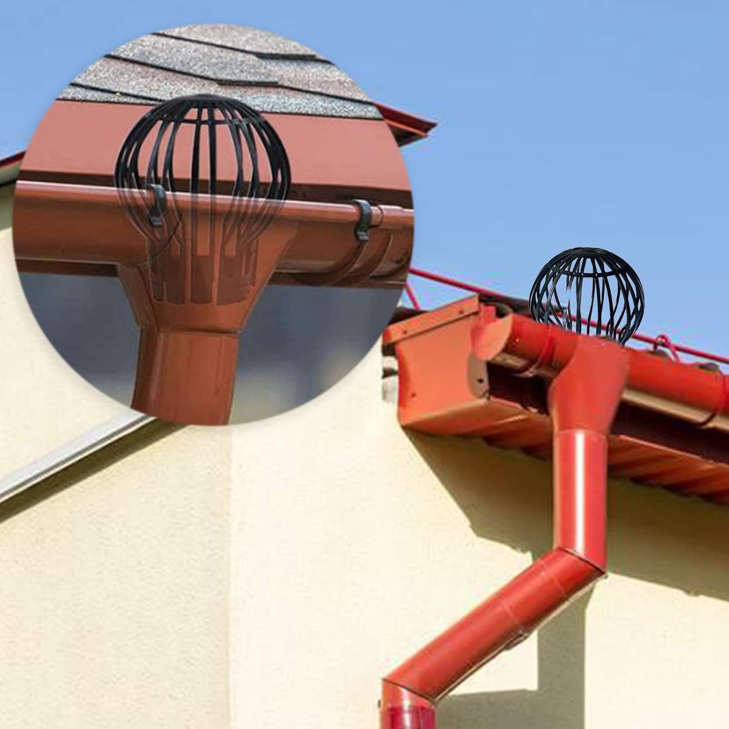 SZXMDKH Plastic Gutter Guards for Toproof Keeps Gutter downpipes Clear of blockages from Leaves, Moss, muck, mud - Image 4