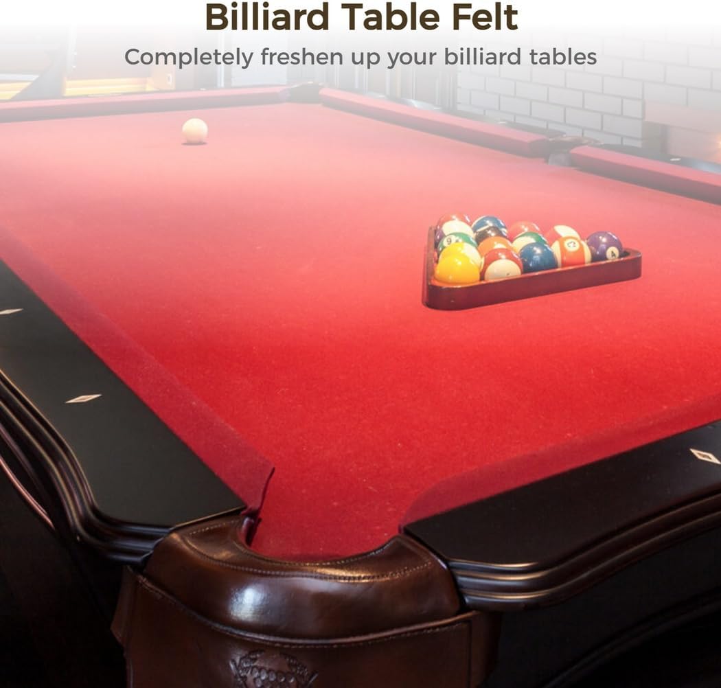 Billiard Cloth for 8 Ft Pool Tables, Felt Cover with Six Cloth Strips