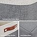 DECOMOMO Storage Baskets for Shelves - Fabric Storage Bins, Linen Closet Organizers and Storage (Slate Grey & White, Large - 3 Pack)
