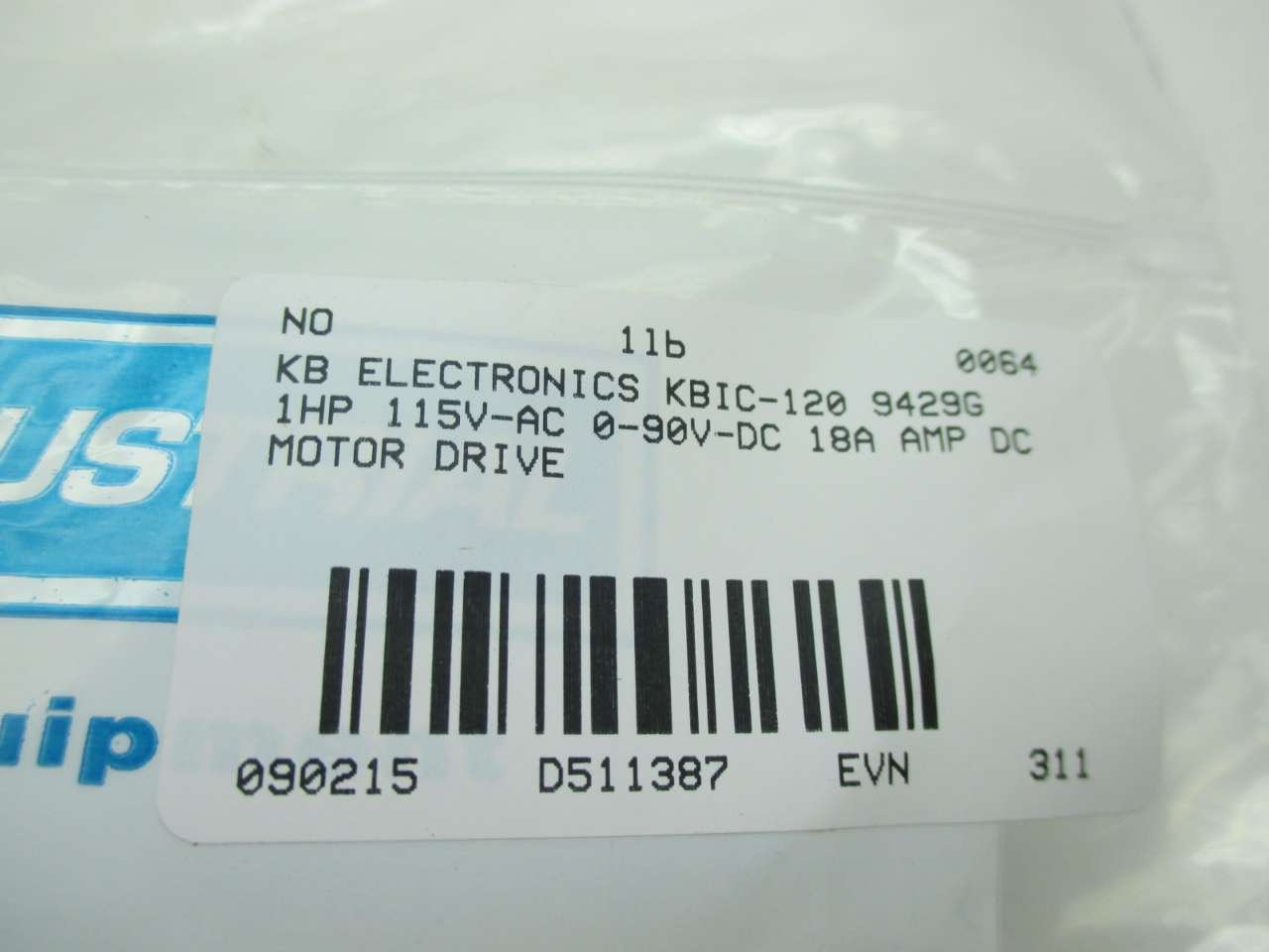 KB ELECTRONICS KBIC-120 9429G 1HP 115V-AC 0-90V-DC 12A DC Motor Drive D511387