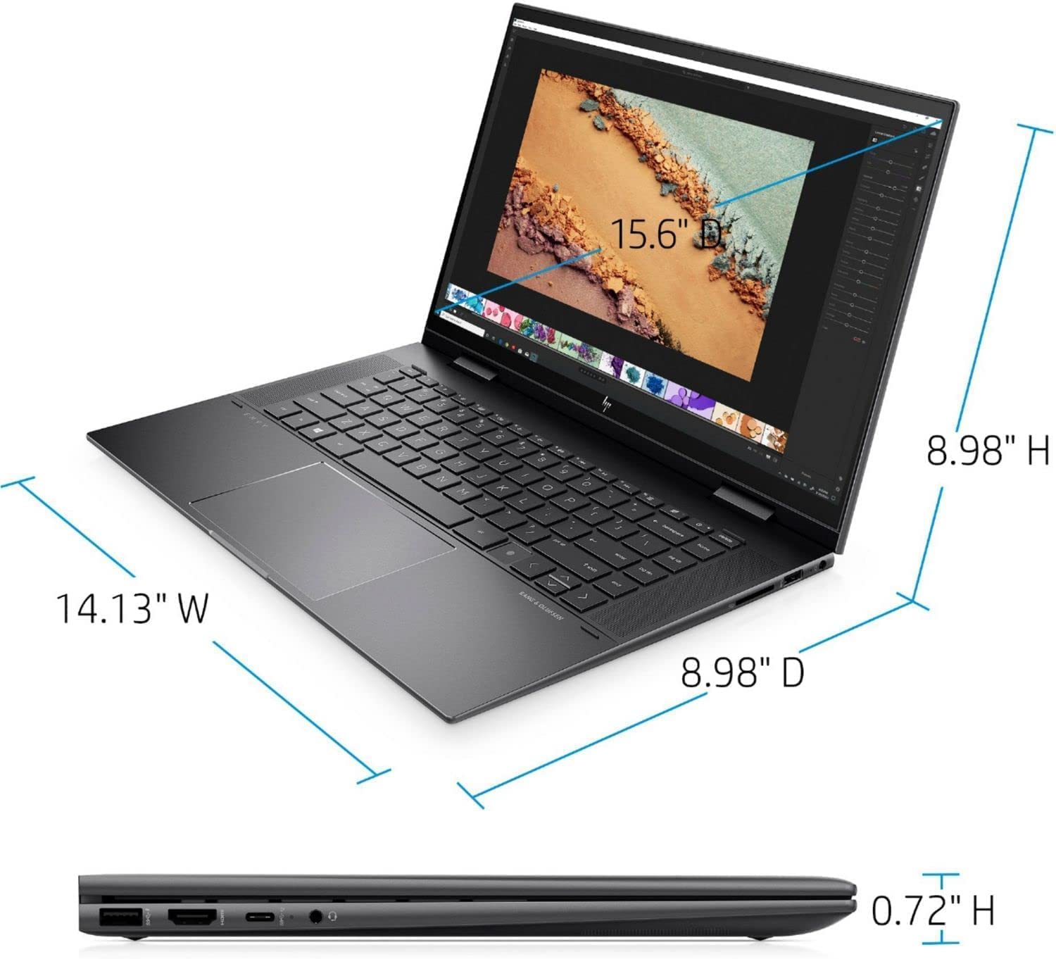 Amazon.co.jp: HP Envy x360 2-in-1ノートパソコン、15.6インチフルHD