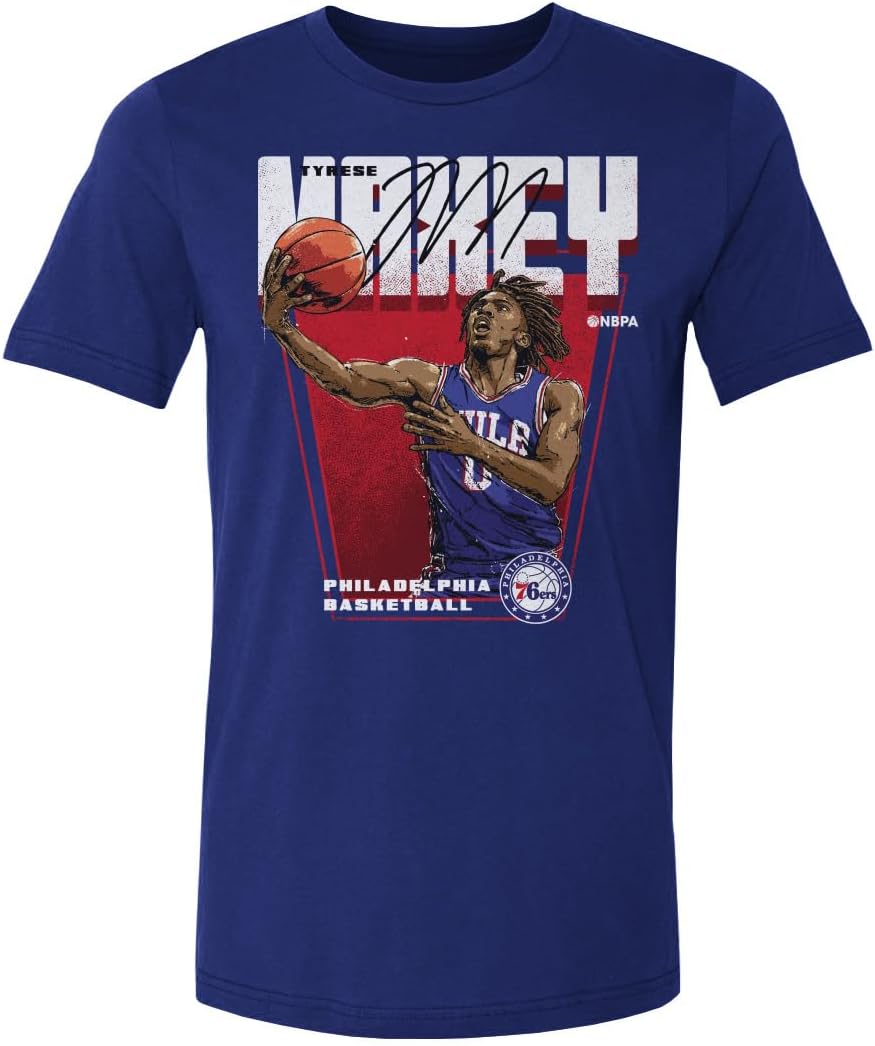 500 LEVEL Tyrese Maxey Philadelphia 76ers Shirt - Tyrese Maxey Philadelphia 76ers Premiere WHT