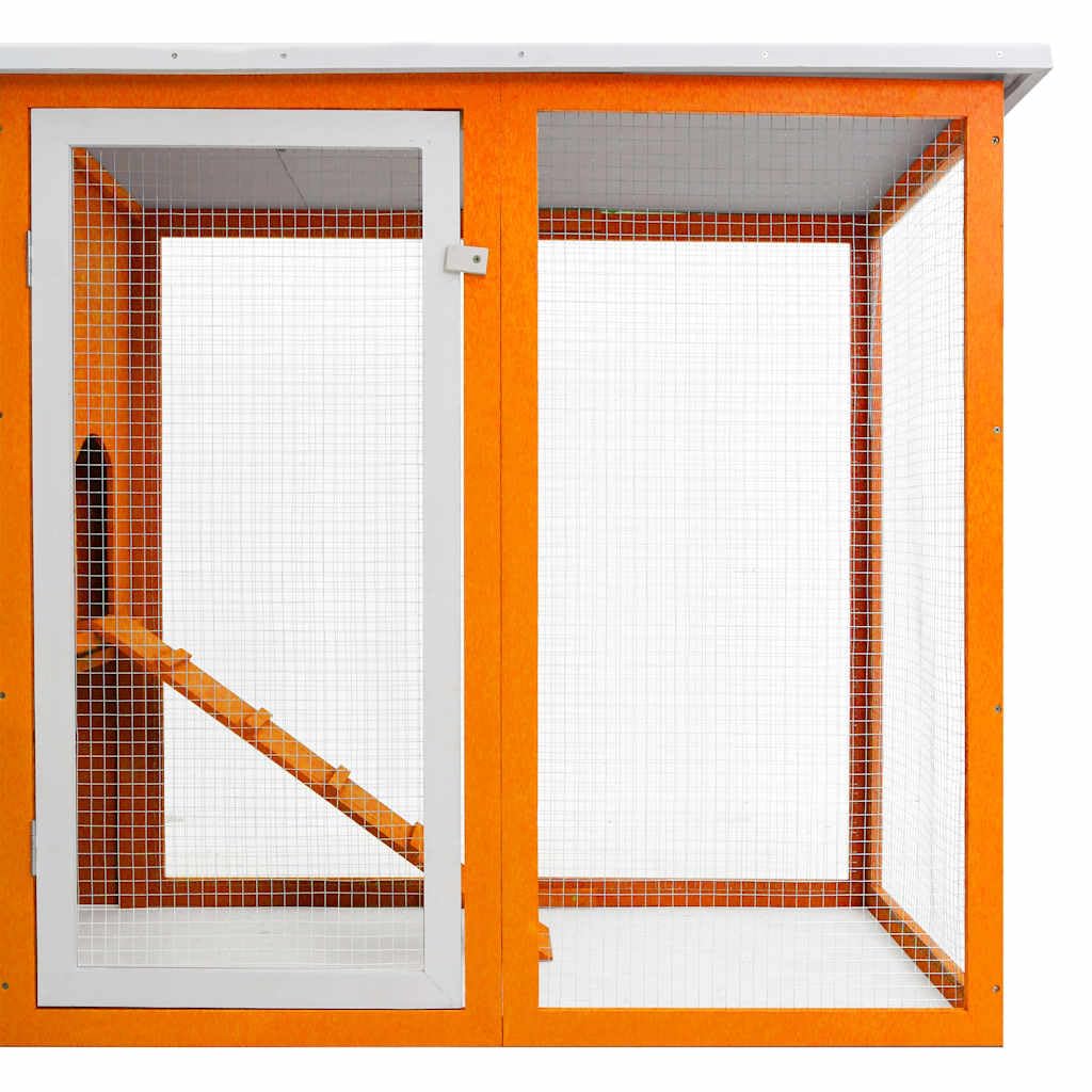 Gallinero exterior de madera de pino con techo verde impermeable, Rampa de acceso, pajarera, jaula de huevos y bandeja deslizante para pollos